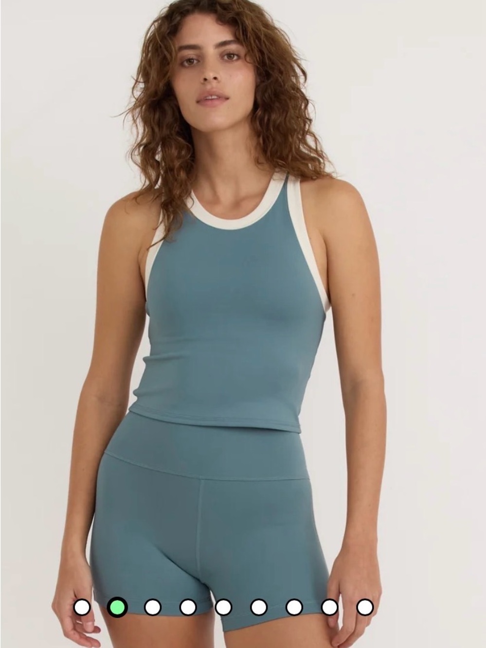 Organic Basics Olive-Grey High-Rise Bike Shorts